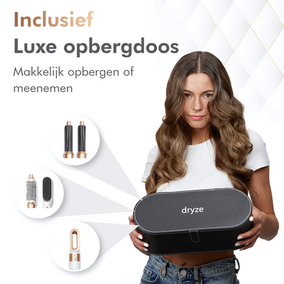 LumiCurl™ 5 in 1 + Luxe opbergcase | Haar Tool die krult en föhnt