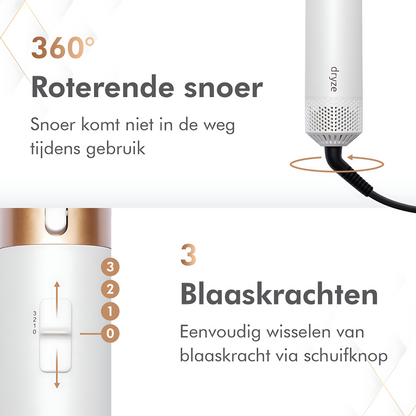 LumiCurl™ 5 in 1 + Luxe opbergcase | Haar Tool die krult en föhnt